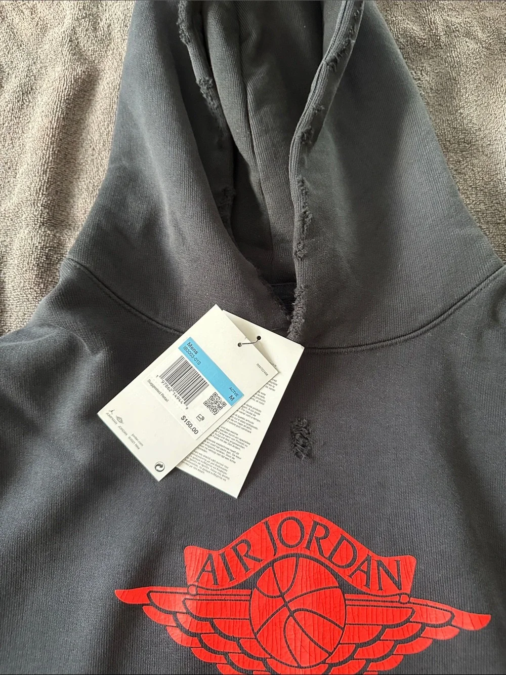 Jordan Rare Air distressed fleece hoodie